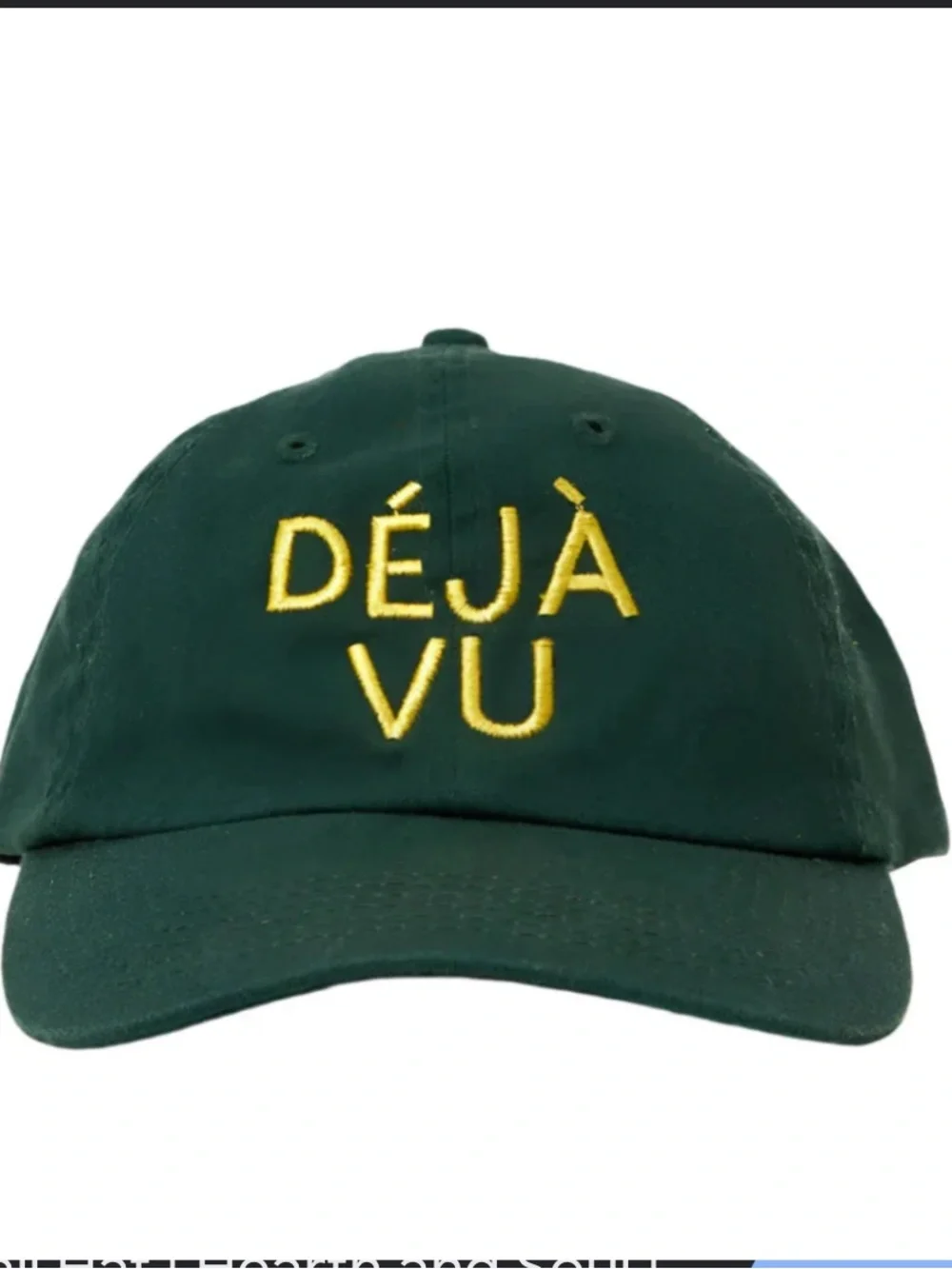 Clare V. Baseball hat Déjà Vu Embroidered Green